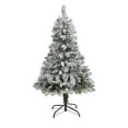 thumbnail image 2 of Nearly Natural 4ft Flocked White River Mountain Pine Artificial Christmas Tree, 2 of 6