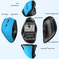 thumbnail image 5 of Ergonomic Vertical Mouse, 2.4 GHz Wireless Mouse with Nano Receiver and Auto-Sleep Mode, 800/1200/1600 DPI Optical Tracking, MEMZUOIX Wireless Gaming Mouse for PC Laptop Macbook, Blue, 5 of 8