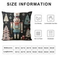 thumbnail image 5 of Creowell  Merry Christmas Throw Pillow Covers,Christmas Nutcracker Santa Tree Decorative Pillowcase, Pink and Blue, 5 of 5