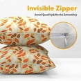 thumbnail image 3 of Fall Pillow Covers 18x18 inch Set of 2 Orange White Leaves Autumn Decorative Outdoor Throw Pillow Covers Famliy Decoration for Home Living Room Couch Sofa Bed, PCL-1, 3 of 6