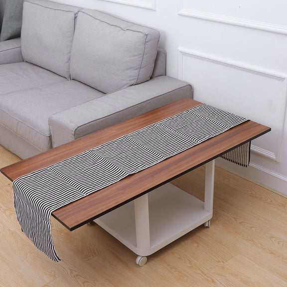 Milisten Black Cotton Tablecloth Rectangular Table Cover for Home Use