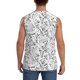 thumbnail image 4 of Fotbe Black White Music Men's Camiseta sin Mangas Estampada para Hombres, Playera Casual para Gimnasio, Entrenamiento, Playa-Large, 4 of 7