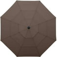 thumbnail image 2 of ABCCANOPY 9FT 3 Tiers Patio Umbrella With Crank Handle, Brown, 2 of 6