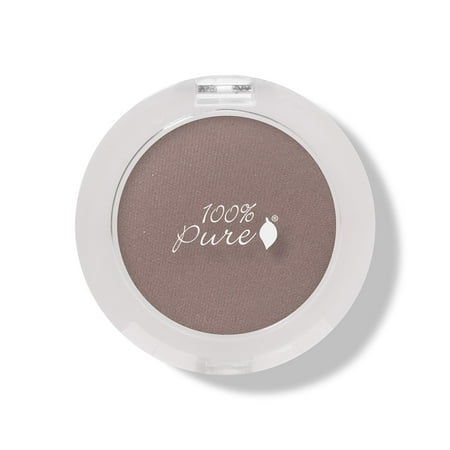 100% PURE Pressed Powder Eye Shadow (Fruit Pigmented), Mink, Shimmer Eyeshadow, Buildable Pigment, Easy to Apply, Natural Makeup (Medium Plum Brown) - 0.07 oz