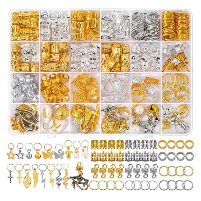 Anillos Para El Pelo De Rastas, Diferentes Formas, Joyería Para El Cabello De Diseño único Con Caja De Almacenamiento Para Banquetes De Boda Para Fiesta