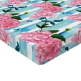 thumbnail image 4 of Ambesonne Roses Fitted Sheet, Pastel Colors Vintage Flowers, King Size, Pale Azure Blue Pale Pink, 4 of 5