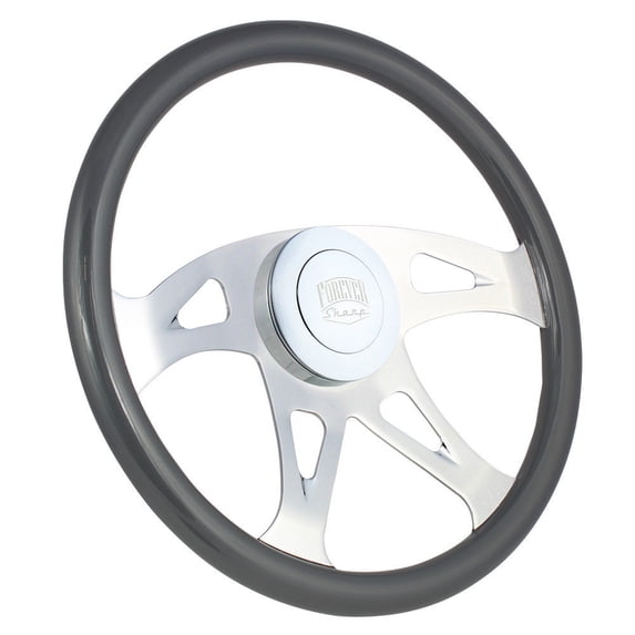 18 Inch Big Rig Gray Steering Wheel"
