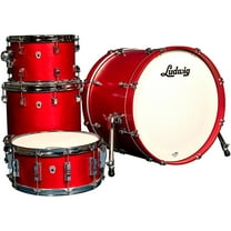 Ludwig NeuSonic Downbeat 3-piece Acoustic Drum Set Shell Pack Satin Diablo Red