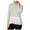 White - bcbv20combo, variant on MAISON JULES Womens Ivory Gray Lace Striped 3/4 Sleeve Jewel Neck Top  Size: L