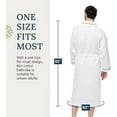 thumbnail image 5 of Kaufman -  Luxury Bathrobe Waffle Kimono Bathrobe Unisex 100% Cotton, Men Women Soft White Robe 1 Piece with "G" Initial, 5 of 7