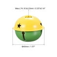 thumbnail image 2 of Jingle Bells, 40mm 12 Pack Carbon Steel Craft Bells with Star Cutouts for DIY, Christmas Decoration, Green/Yellow, 2 of 6