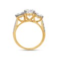 thumbnail image 4 of 3.24 Carat Center 7MM & Side 6MM Round Cut Lab Created Moissanite Diamond 3 Stone Engagement Ring In 14K Yellow Gold Over Sterling Silver (G-H Color, VVS1 Clarity, 3.24 Cttw)-5.5, 4 of 7