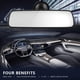 thumbnail image 2 of Espejo retrovisor Bling Bling ventosa 24.8 x 7 cm para parabrisas delantero de coche, 2 of 10