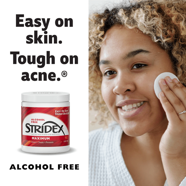 Stridex Maximum Strength Acne Treatment Pads, Alcohol-Free