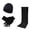Black, variant on Winter Hats for Men Adult Beanie Scarf and Gloves 3 Piece Set Thick Warm Thermal Ribbed Knit Skull Cap Neck Warmer Scarf Touchscreen Gloves Cold Weather Gear Everyday Casual Apparel Essentials