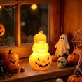 thumbnail image 6 of Halloween Decorations Savings, Tarmeek Halloween Pumpkin LED Candle Flameless Candle Orange Plastic Glow-in-the-Dark Spooky Light Party Decor for Home Tabletop Standard Size Pumpkin Themed, 6 of 6