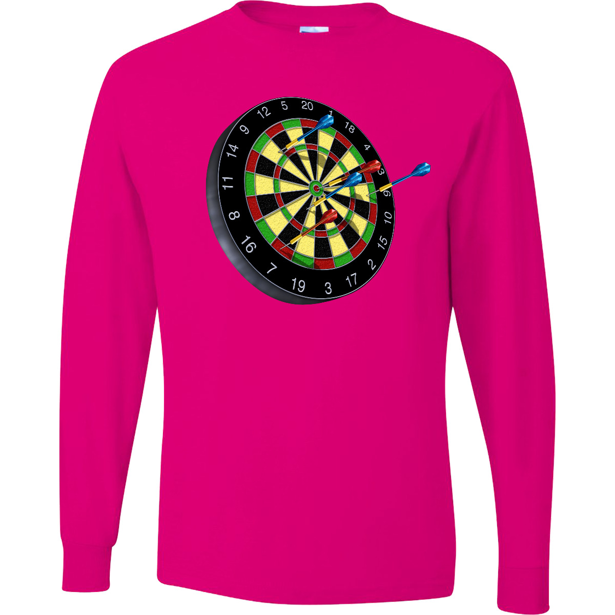 Inktastic Dart Board Long Sleeve T-Shirt