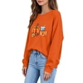 thumbnail image 3 of ZunFeo Women's Thanksgiving Casual Sweatshirt Cute Pumpkin Graphic Crewneck Long Sleeve Tops for Fall Winter, Orange, 3 of 9