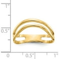thumbnail image 6 of 14K Yellow Gold Polished Double Wave Fashion Thumb Ring (Size 9) Made In Peru k5789, 6 of 6