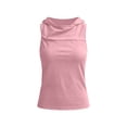 thumbnail image 6 of GERsome Women's Hooded Tank Tops Crew Neck Open Back Lace UP Workout Sleeveless Shirts for Summer Gym Athletic Pink Size L, 6 of 9