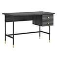 thumbnail image 2 of Modway Nexus Metal Tubular Frame Home Office Desk in Black Charcoal/Gold, 2 of 10