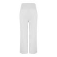 thumbnail image 5 of vigerkar Women Linen Palazzo Pants Summer Boho Wide Leg High Waist Casual Lounge Pant 2025 Beach Travel Vacation Outfits White, XXL, 5 of 7