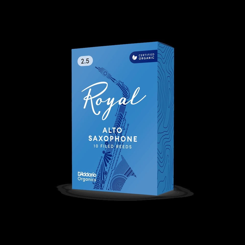 Royal by D'Addario Alto Sax Reeds, Strength 2.5, 10-pack