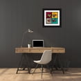 thumbnail image 3 of Mougin, Carine 15x15 Black Ornate Wood Framed with Double Matting Museum Art Print Titled - Coeurs en Couleurs II, 3 of 4
