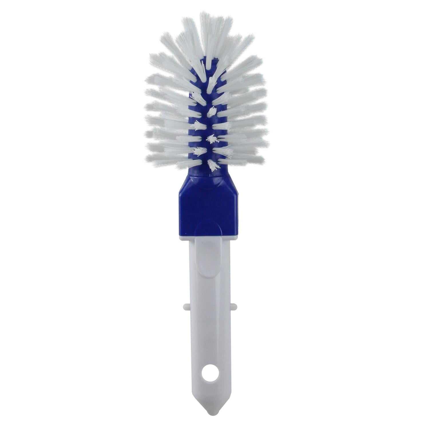 11" Blue and White Swimming Pool and Spa Corner Scrub Brush