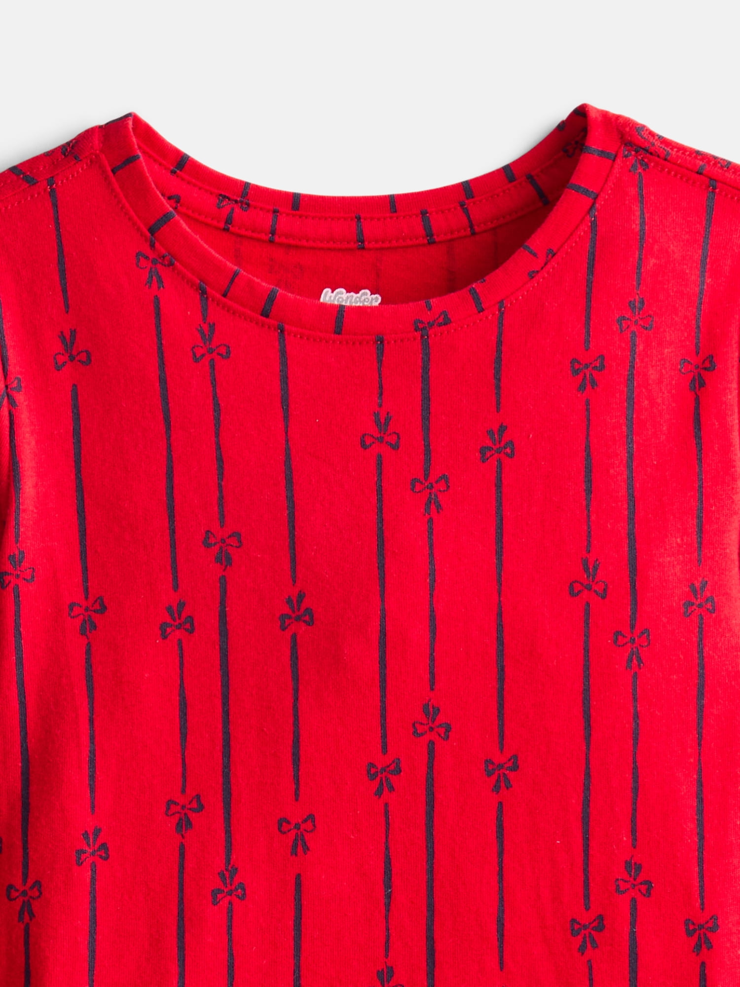 Wonder Nation Baby & Toddler Girls Tee with Long Sleeves, Sizes 0M-5T