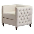 thumbnail image 3 of Home Square 3-Piece Set with Velvet Livingroom Sofa and 2 Chairs in Beige, 3 of 10