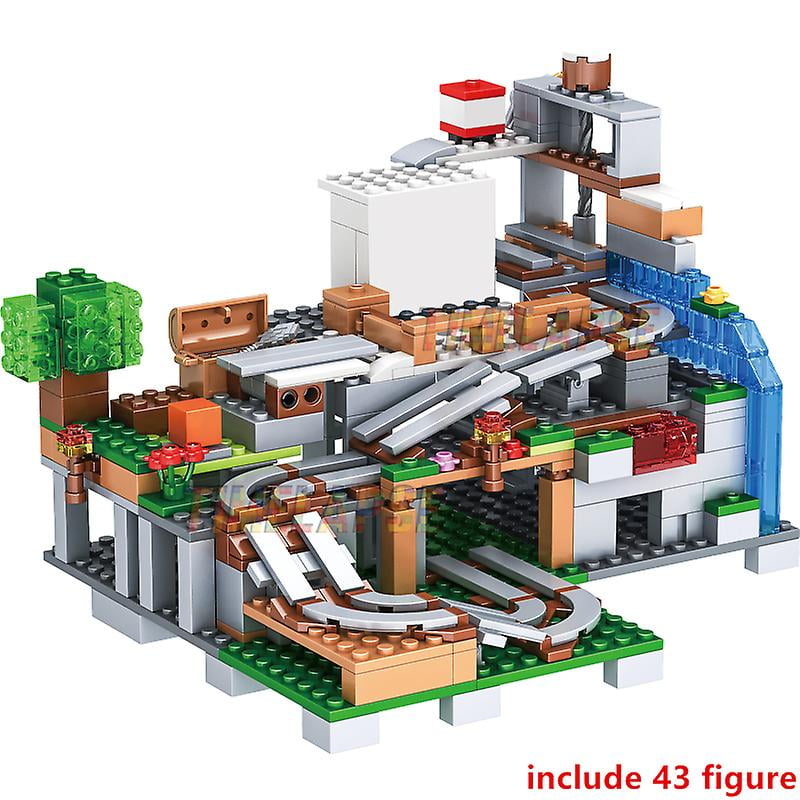 The Mountain Cave City Mine Bedrock Adventures Fortress Building Blocks Classic Model Sets Bricks Kids Kits For Boys Toys Walmart