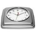 thumbnail image 3 of Infinity Instruments 9" Square Retro Clock, Silver, 3 of 4