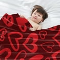 thumbnail image 4 of 29.53" x 39.37" Valentine's Day Gift Red Heart Throw Blanket - Super Soft Fluffy Fleece Blanket, Cute Valentines Decor for Bedroom, Living Room Sofa Blanket, 4 of 6
