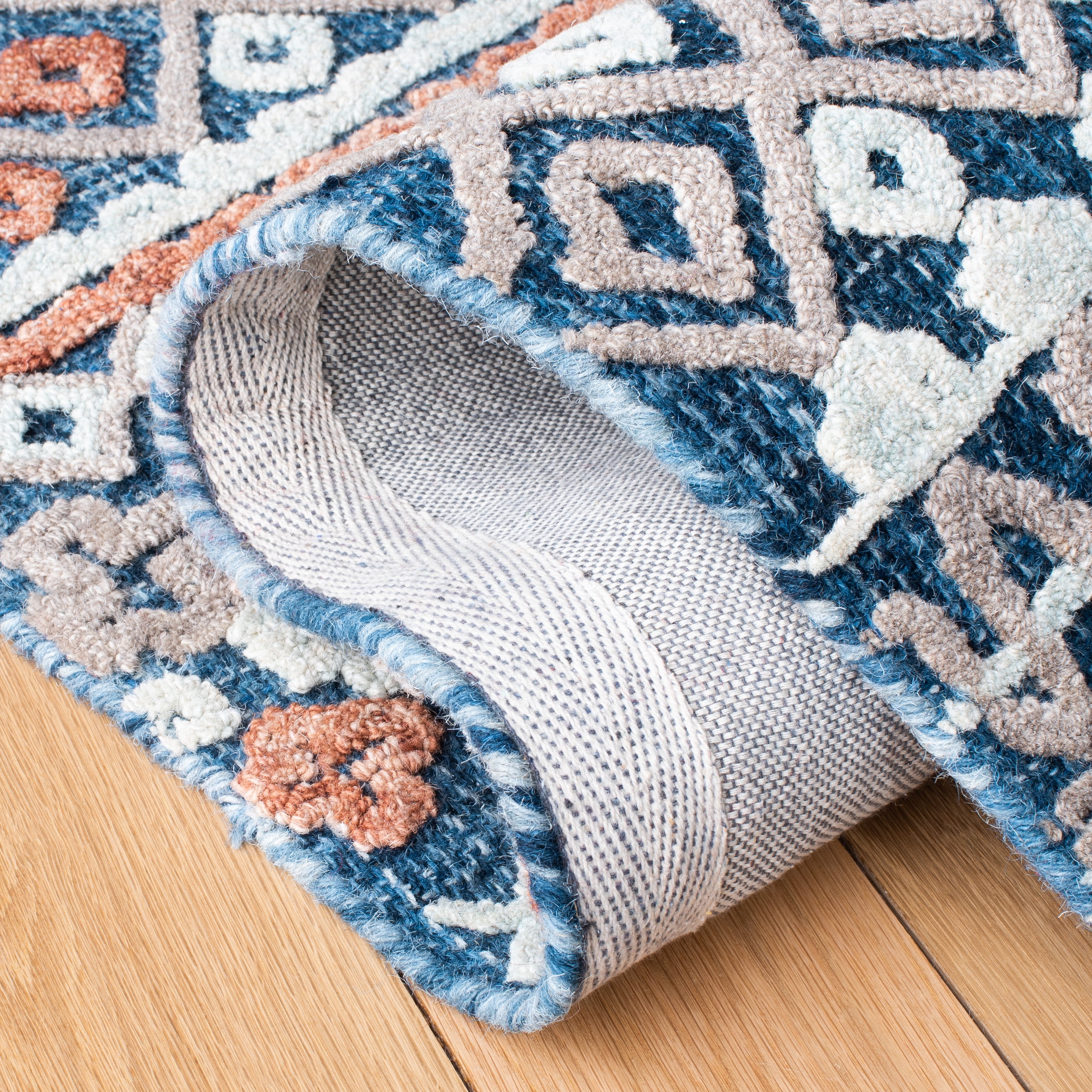 SAFAVIEH Aspen APN530M Handmade Blue / Orange Rug