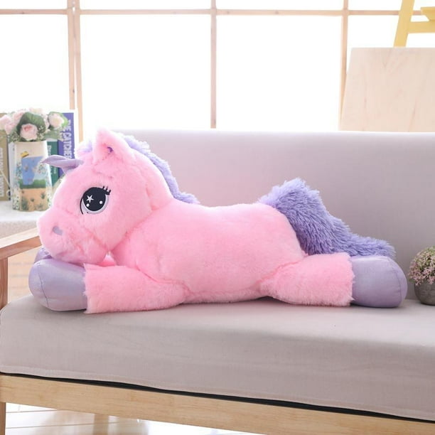 Peluche de unicornio gigante para niños, animal de peluche suave, almohada de unicornio de gran tamaño, juguetes para niños, regalos de cumpleaños y Navidad para mujeres qym unisex