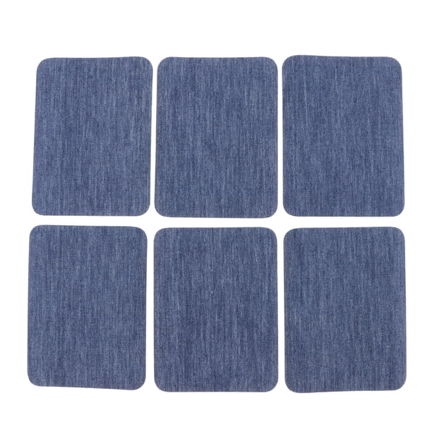 6pcs s de Mezclil de Ropas de Demin Rectangur Remiendo de Costura Azul Sunnimix Parches de hierro sobre denim