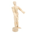 thumbnail image 4 of Maniquí de madera Maniquí de dibujo de 14 articulaciones giratorias Proporciones del cuerpo humano Maniquí de arte portátil para artista para dibujar 4,5 pulgadas (11,4 cm), 4 of 12