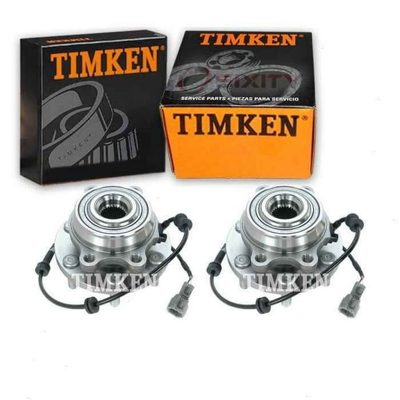 2 pc Timken Front Wheel Bearing Hub Assembly compatible with Nissan Pathfinder 2005-2012