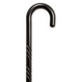 thumbnail image 2 of Alex Orthopedic Spiral Wood Cane with Tourist Handle in Black Stain - Stylish Walking Stick with Spiral Design for Men, Women and Seniors - One Size Fits All, 2 of 4