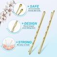 thumbnail image 4 of 100Pcs Blonde U Shaped Hair Pins Bobby Pins, Blonde Long Bobby Pins for Thick Hair for Women, Invisible Wave Hairgrip Barrette Hairclip Bulk Hair Accessories, Gold, 4 of 7