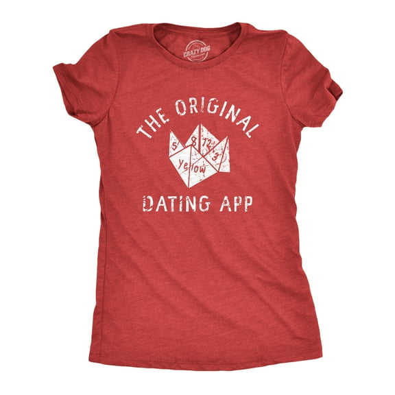 Womens The Original Dating App T Shirt Funny Cootie Catcher Joke Tee for Ladies Womens Graphic Tees