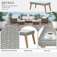 thumbnail image 4 of 4 Pieces Outdoor Wicker Conversation Set, All-Weather Rattan Patio Furniture Sets with Arm Chairs, Tempered Glass Tabletop and Cushions, Sectional Sofa Set for Backyard, Garden, Poolside, 4 of 10