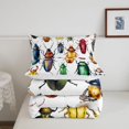 thumbnail image 5 of Erosebridal Retro Beetles Queen Comforter Set,Bug Collection Theme Comforter Sets Queen,White Yellow,Reversible,3 Pieces,1 Comforter and 2 Pillowcases, 5 of 7