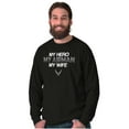 thumbnail image 4 of US Air Force Hero Airman Wife Men's Long Sleeve Tee T Shirt Brisco Brands M, 4 of 6