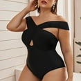 thumbnail image 5 of Sngxgn Women's Vintage Padded Push up Swimsuits Tummy Control Bathing Suits Swimwear(Black,XXXXL), 5 of 8