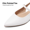thumbnail image 5 of Women’s Pointed Toe Slingback Flats, Adjustable Ankle Strap Low Heel Dress Shoes for Work & Daily Wear, 5 of 8