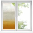 thumbnail image 2 of Burnt Orange Beige Ombre Window Privacy Film, Modern Abstract Art Texture Static Cling UV Sun Blocking Tint Film Heat Control Windows Films for Bedroom Bathroom, Window Stickers 17.7"x39.3", 2 of 8