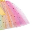 thumbnail image 3 of FNNMNNR Toddler Baby Girls Skirts Ruffled Elastic High-Waist Tulle Tutu Skirt Pearl Sequin Bow Princess Party Casual Outfit Blue 2-3 Years, 3 of 6