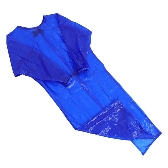 ROSENICE 1Set Blue PVC Waterproof Long-Sleeve Apron for Men and Women 49.2x47.2in